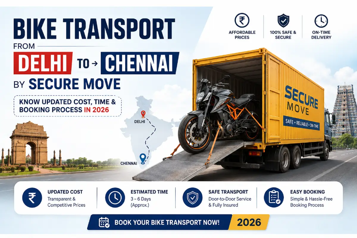 Bike Transport from Delhi to Chennai