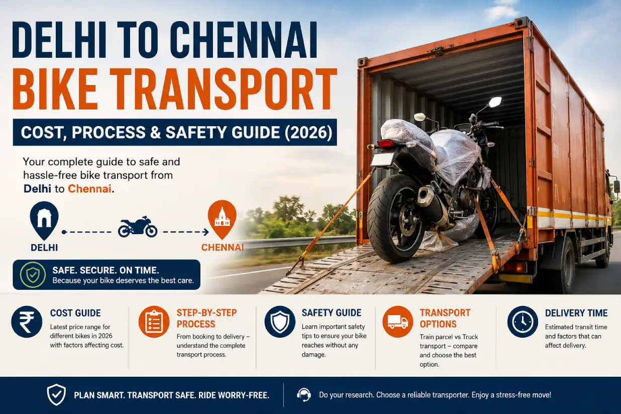 Bike transport from Delhi to Chennai